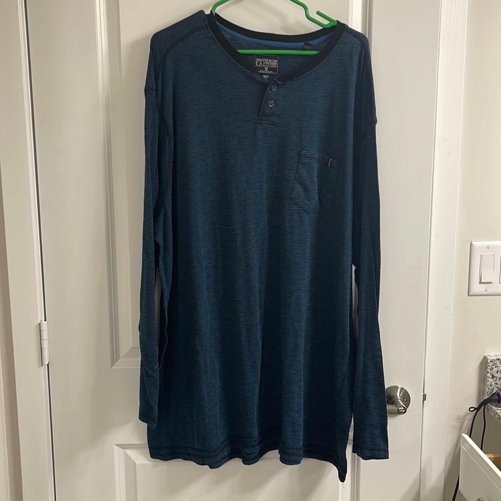 PX DXL long Sleeve Cotton Henley shirt